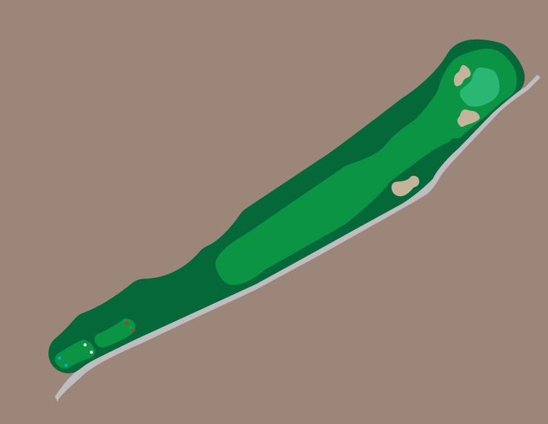 Drawn map layout of hole 4 of forty niner country club